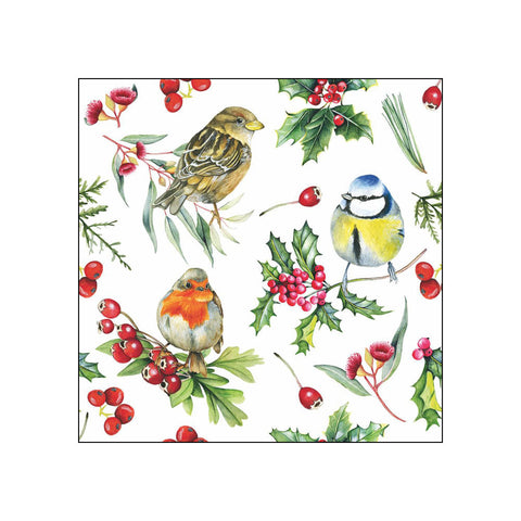 Birds in Winter • Beverage Napkins