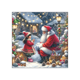 Talking to Santa • Beverage Napkins