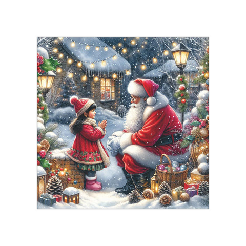 Talking to Santa • Beverage Napkins