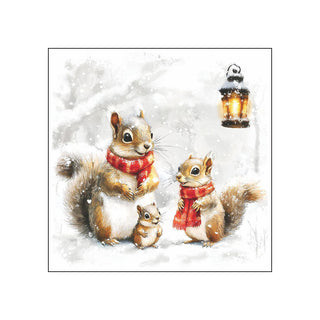 Squirrel Family • Beverage Napkins