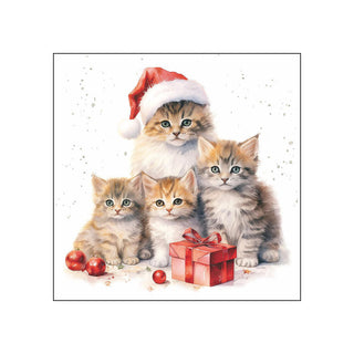 Meowy Christmas • Beverage Napkins