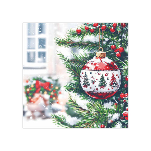 Decorated Bauble • Beverage Napkins