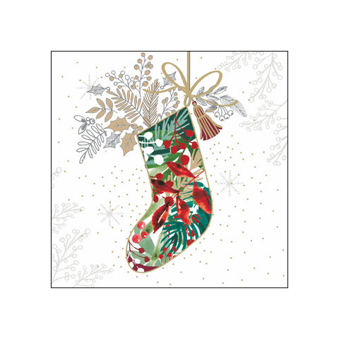 Festive Stocking • Beverage Napkins