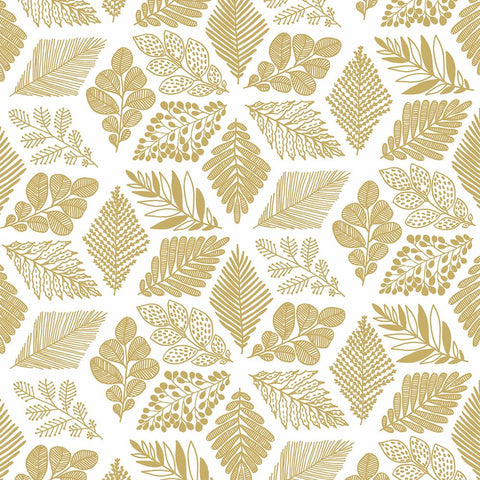 Pure Leaves, gold Lunch Napkins