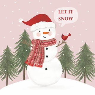 Snowman in Rosé • Lunch Napkins