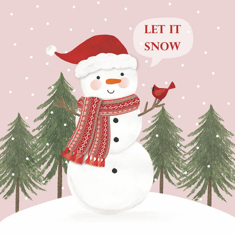 Snowman in Rosé • Lunch Napkins