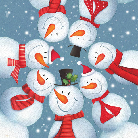 Snowmen Circle • Lunch Napkins
