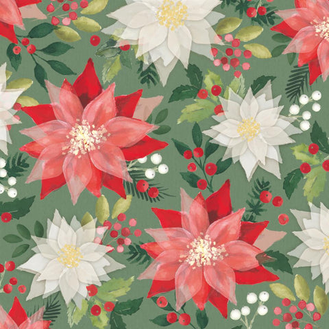 Merry Poinsettia • Lunch Napkins