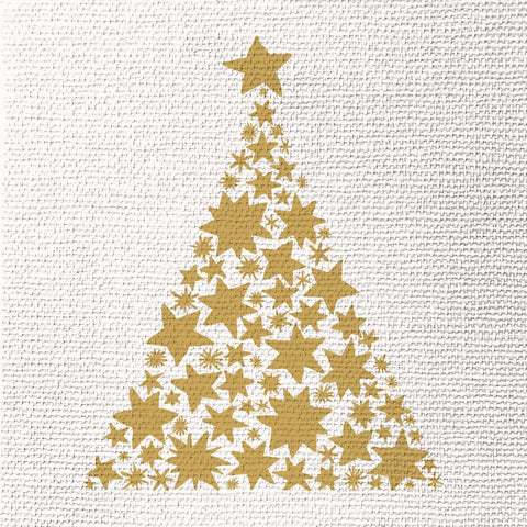 Tree on Canvas, white • Embossed Lunch Napkins