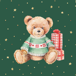 Teddy on Green • Lunch Napkins