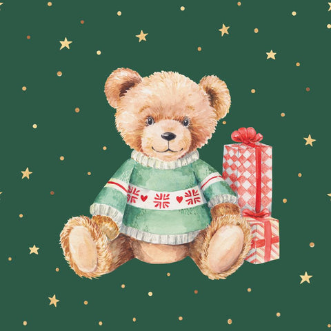 Teddy on Green • Lunch Napkins