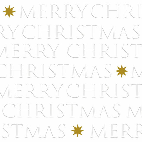 Christmas Letters, pearl Embossed • Lunch Napkins