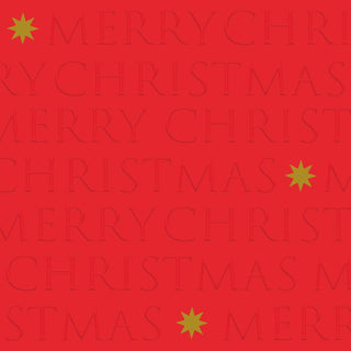 Christmas Letters, red Embossed • Lunch Napkins