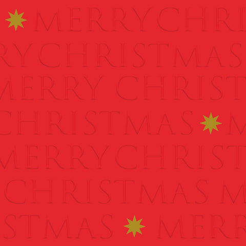 Christmas Letters, red Embossed • Lunch Napkins