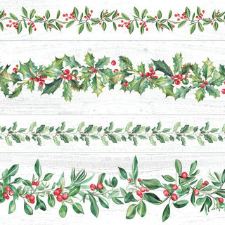 Leaf Garlands, white • Lunch Napkins