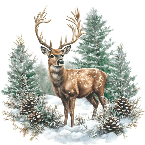 Winter Stag • Lunch Napkins
