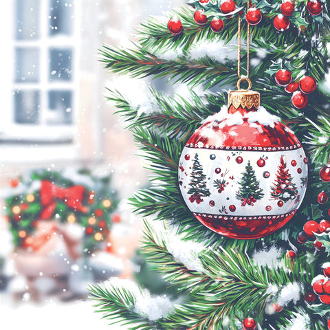 Decorated Bauble • Lunch Napkins