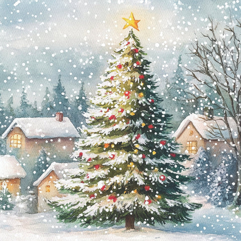 Tree in Snow • Lunch Napkins