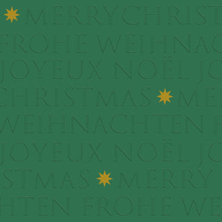 Christmas Letters, green • Embossed Dinner Napkins