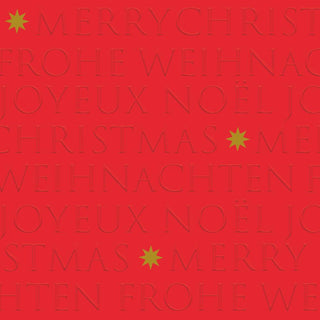 Christmas Letters, red • Embossed Dinner Napkins