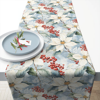 Winter Poinsettia • Table Runner