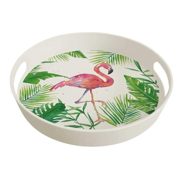 Tropical Flamingo Bamboo Tray - Main Image