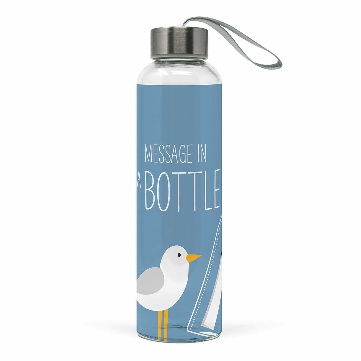 Message in a Bottle Glass Water Bottle – Paperproducts Design