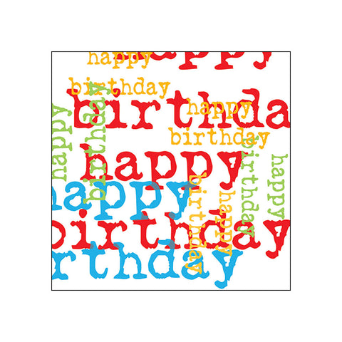 Birthday Graphic Multi • Beverage Napkins