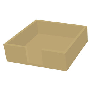 Lacquered Wood Napkin Caddy • Gold (Beverage Size)