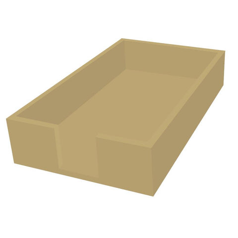 Lacquered Wood Napkin Caddy • Gold (Guest Towel Size)