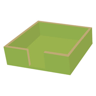 Lacquered Wood Napkin Caddy Moss/Gold (Beverage Size)
