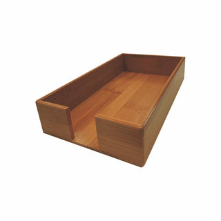 Bamboo Wood Napkin Caddy • Chestnut (Guest  Towel Size)