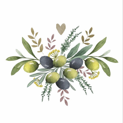 Olives & Herbs Beverage Napkins