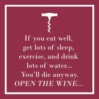 Open the Wine Beverage Napkin