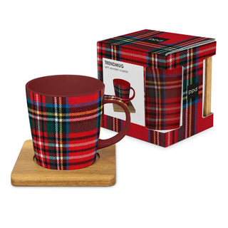 Plaid Gift-boxed mug with coaster