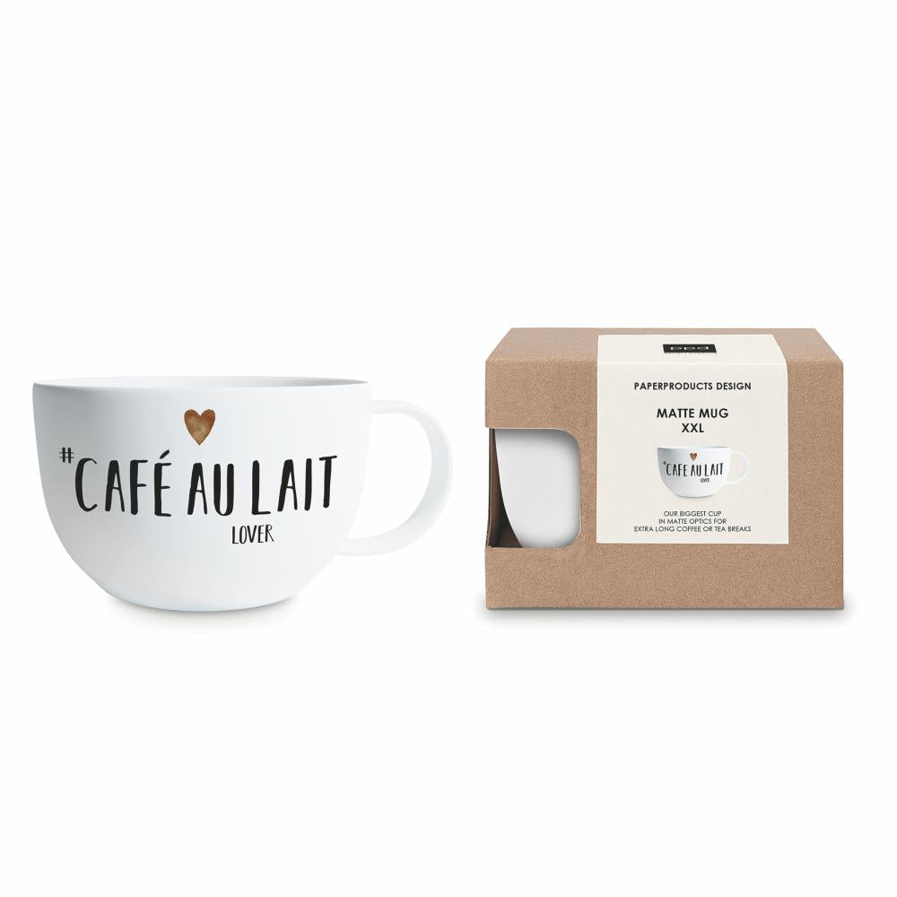 Café au Lait Lover XXL Matte Mug – Paperproducts Design