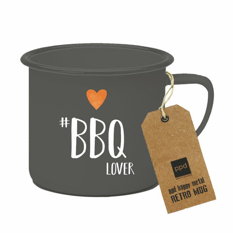 BBQ Lover Tin Enamel Mug