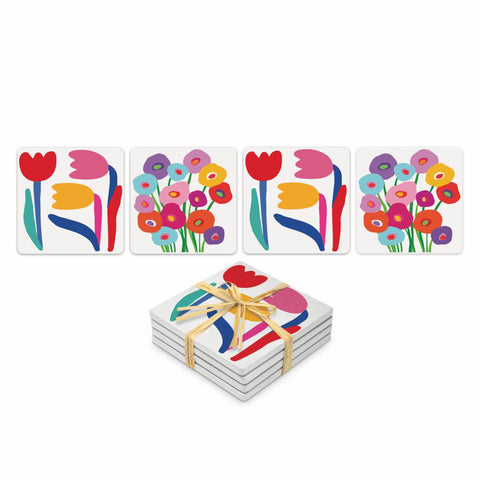 Super Bloom Dolomite Coaster Set