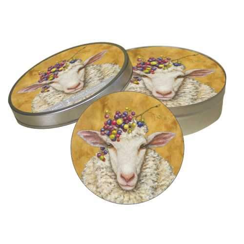 Vineyard Sheep Coaster Set
