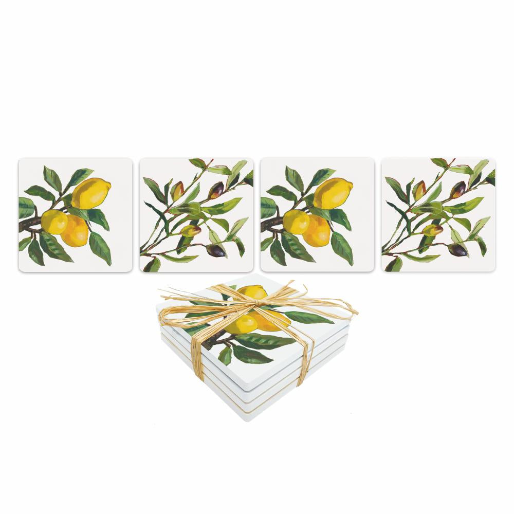 Lemons / Olives Musée Dolomite Coaster Set – Paperproducts Design