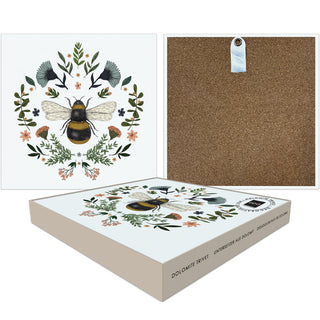 Secret Bee Dolomite Trivet / Decorative Art Tile