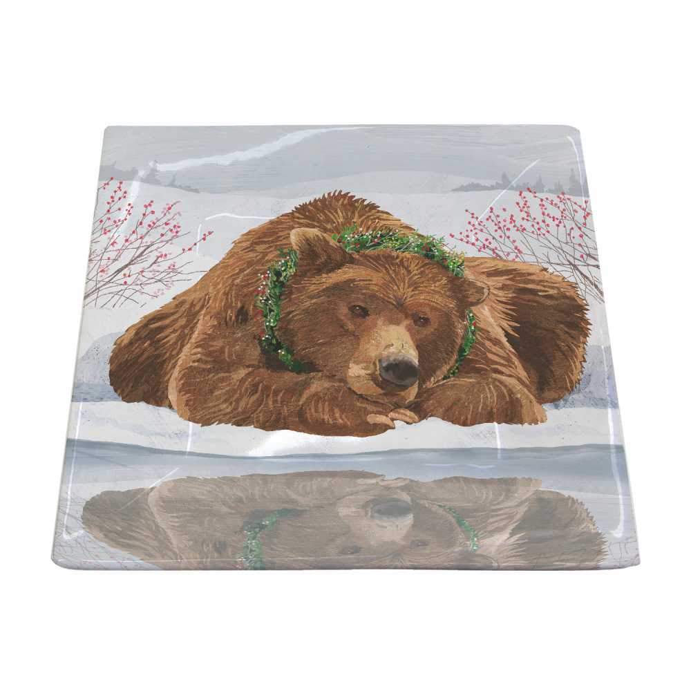 Bear Reflected Square Plate