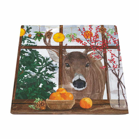 Hearth Time Deer Square Plate