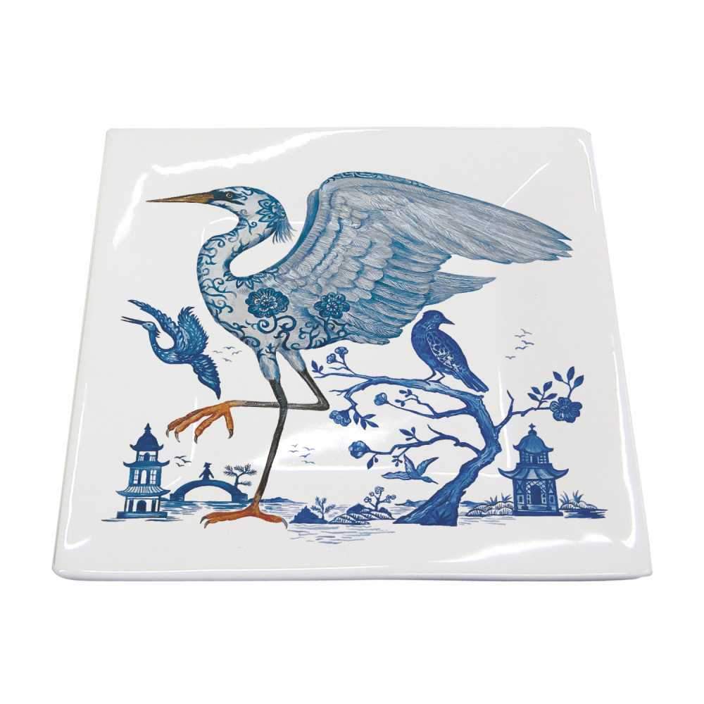 Prince's Egret Square Plate, Small