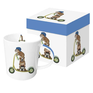 Scooter Dogs: English Bulldogs Gift-Boxed Mug
