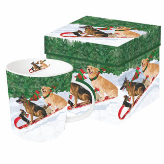 Tobogganing Dogs Gift-Boxed Mug