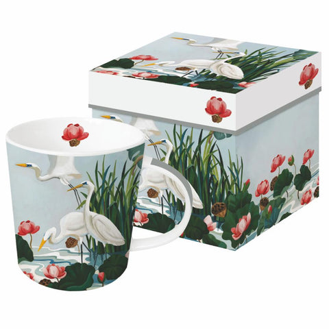 Egrets & Water Lillies Gift-Boxed Mug