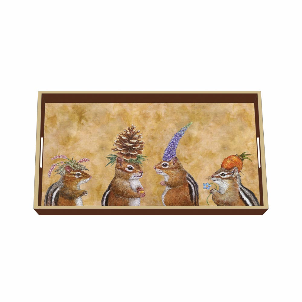 Chipmunk Social Wood Lacquer Vanity Tray