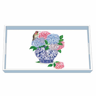 Dynasty Bouquet Wood Lacquered Vanity Tray