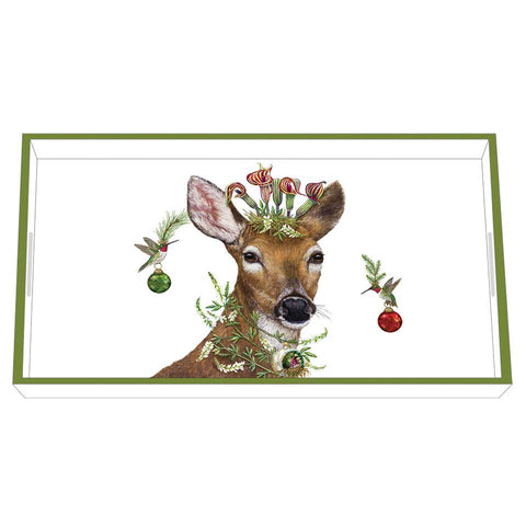 Christmas Princess Wood Lacquer Vanity Tray